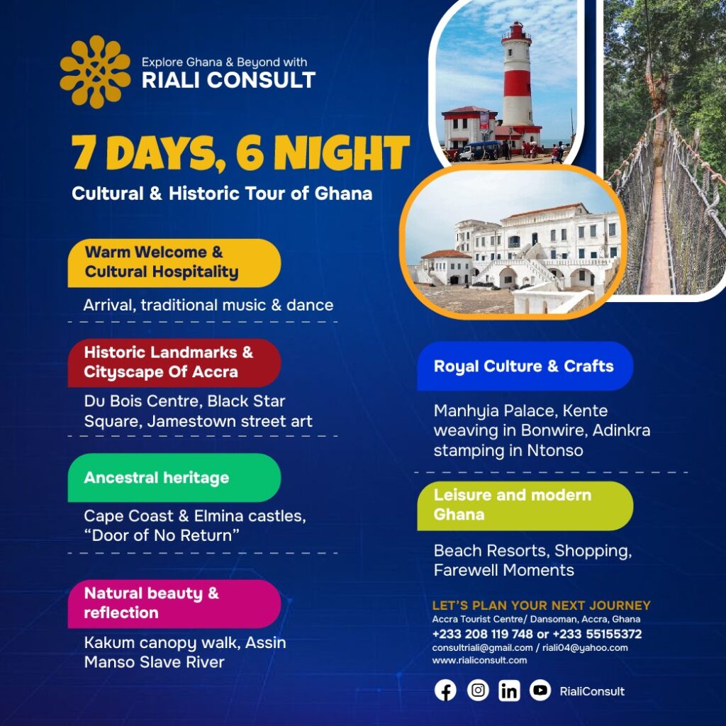 7 days, 6 nights cultural tours ghana