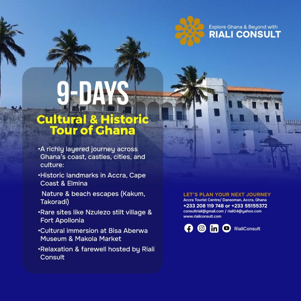 9 days historic tours ghana
