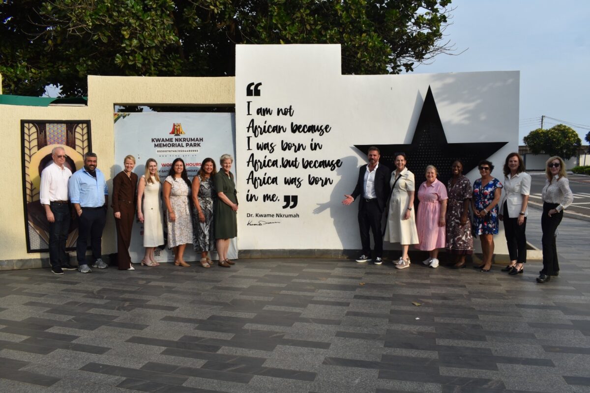 Delegation from WHO Columbia at Kwame Nkrumah Memorial Park